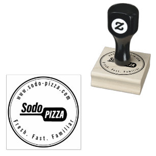 Caucho Sello de goma de LOGO Sodo Pizza personalizado