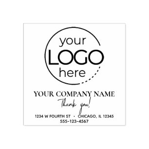 Caucho Sello de goma de logotipo comercial simple