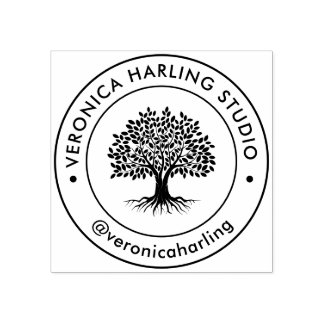 Caucho Sello de goma de logotipo empresarial personalizad