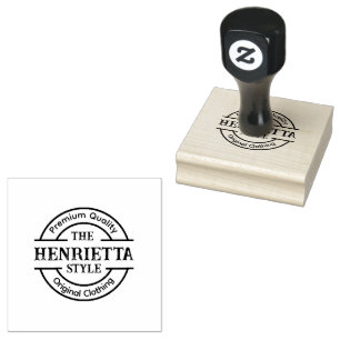 Caucho Sello de goma de logotipo redondo de estilo boutiq