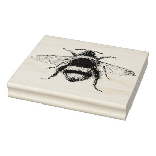 Caucho Sello de goma de madera - Abeja de miel