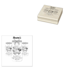 Caucho Sello de goma de madera Botella de corazones del c