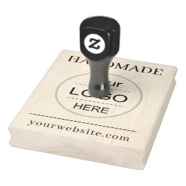 Caucho Sello de goma de madera con logotipo empresarial p