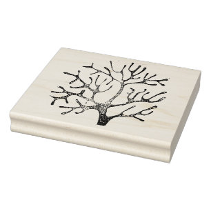 Caucho Sello de goma de madera - Coral