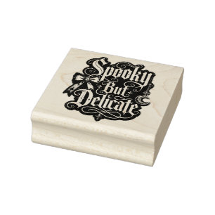 Caucho Sello de goma de madera de Halloween espeluznante