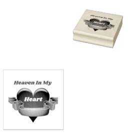 Caucho Sello de goma de madera Heaven In My Heart