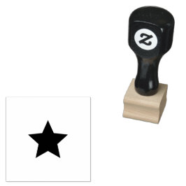 Caucho Sello de goma de marca de estrella sólida con tint