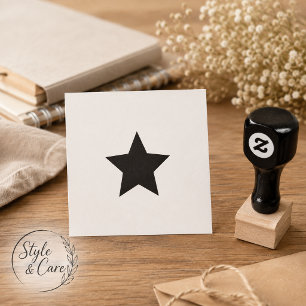 Caucho Sello de goma de marca de estrella sólida con tint