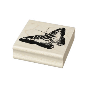Caucho Sello de goma de mariposa