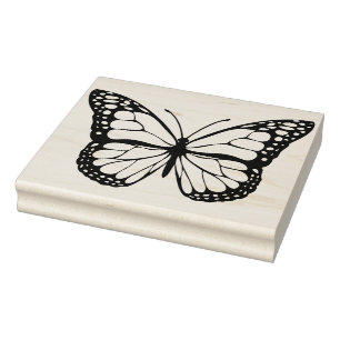 Caucho Sello de goma de mariposa monarca grande