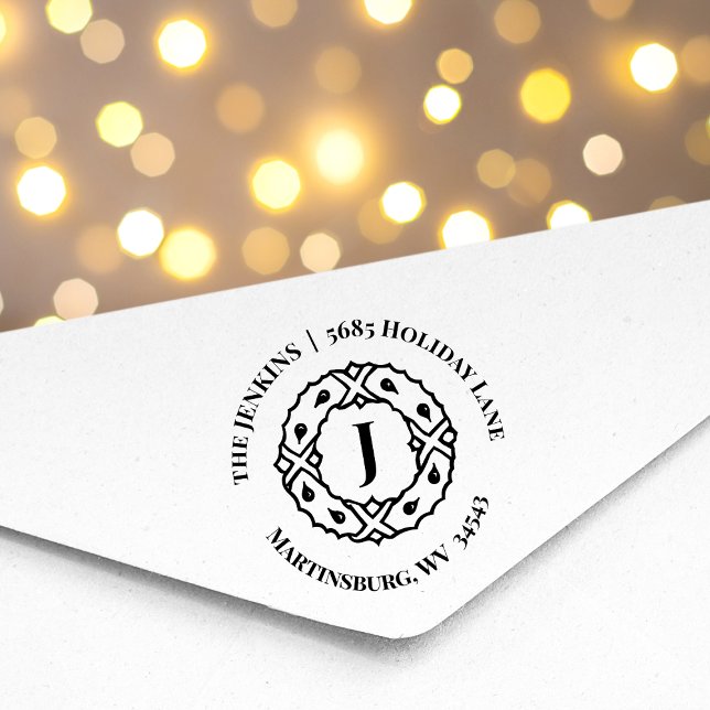 Caucho Sello de goma de Navidades de dirección de retorno (Subido por el creador)