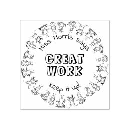 Caucho Sello de goma de nombre personalizado el profesor 