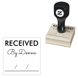 Caucho Sello de goma de oficina con nombre personalizado 