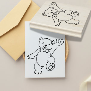 Caucho Sello de goma de Oso de peluche juguetón