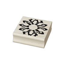 Sello de goma de patrón floral de un elemento
