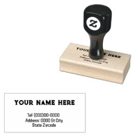 Caucho Sello de goma de Personalizable de nombre y direcc