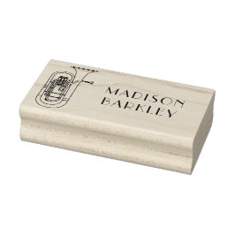 Caucho Sello de goma de profesor de banda de música barit