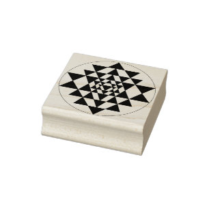 Caucho Sello de goma de Sri Yantra