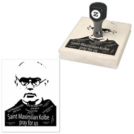 Caucho Sello de goma de St. Maximilian Kolbe