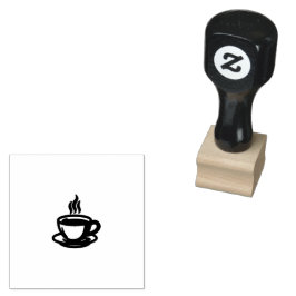 Caucho Sello de goma de taza de café Boho Café