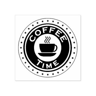 Caucho Sello de goma de tiempo de café