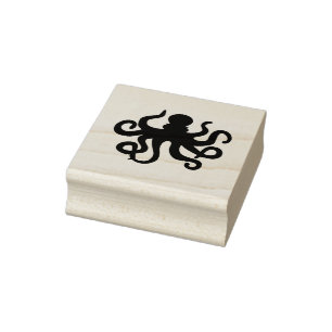 Caucho Sello de goma decorativo del pulpo