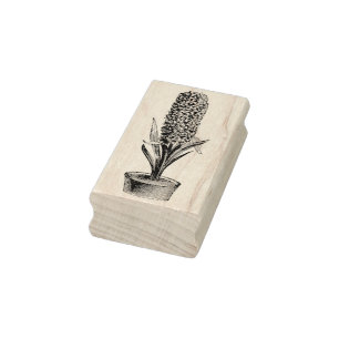 Caucho Sello de goma del arte del jacinto Potted del
