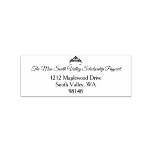 Caucho Sello de goma del concurso al estilo de Miss Améri