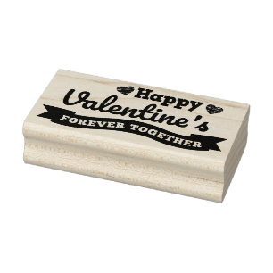 Caucho Sello de goma del día de San Valentín feliz