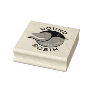 Caucho Sello de goma del logo de Round Robin
