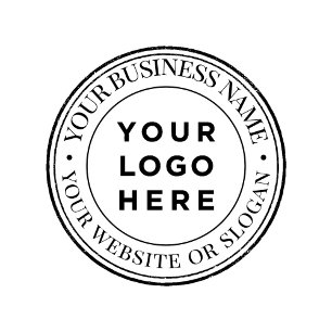 Caucho Sello de goma del logotipo de negocios del persona