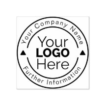 Sello de goma del logotipo de negocios personaliza