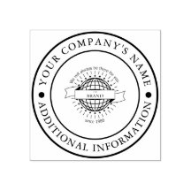 Sello de goma del Personalizado de nombres y logot
