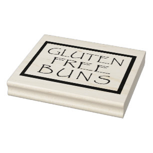 Caucho Sello de goma diseño panecillos sin gluten