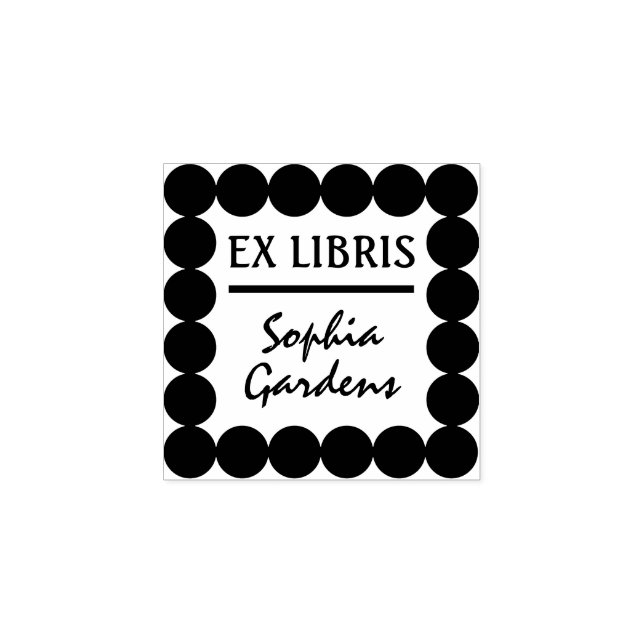 Caucho Sello de goma Ex Libris moderno (Impresión)