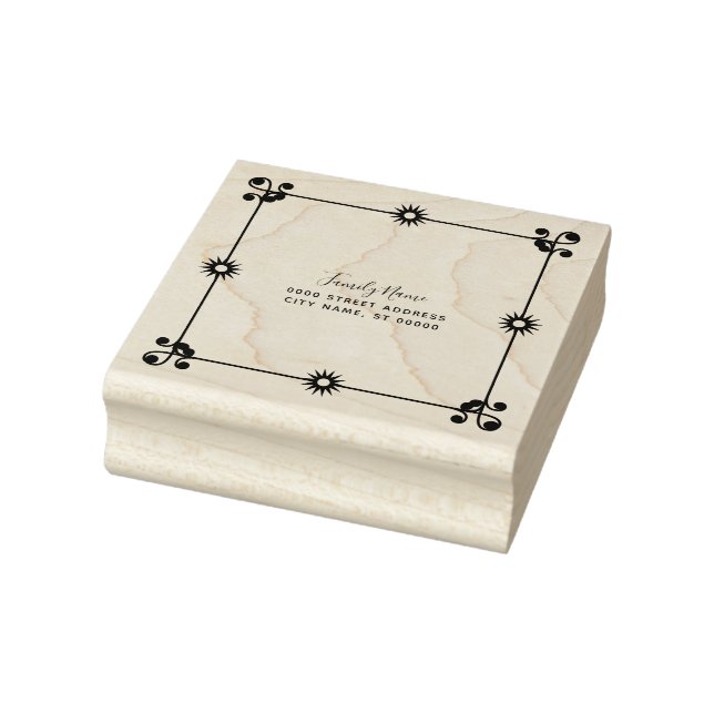 Caucho Sello de goma floral decorativo (Sello)