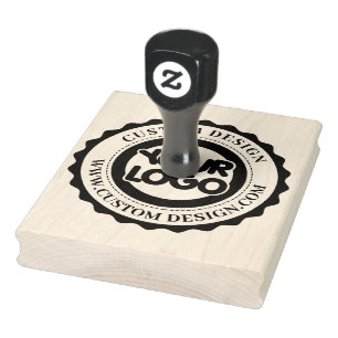Caucho Sello de goma grande con logotipo de empresa perso