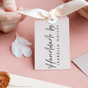 Caucho Sello de goma "hecho a mano por" personalizado - G