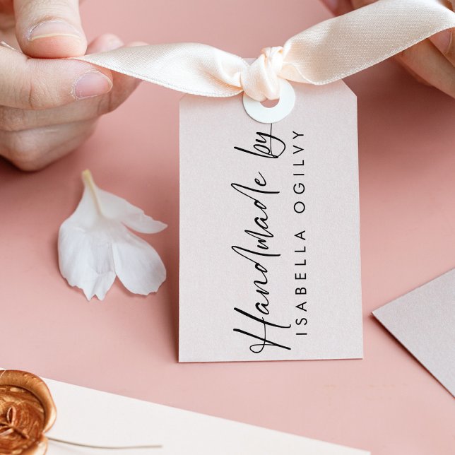 Caucho Sello de goma "hecho a mano por" personalizado - G (Subido por el creador)