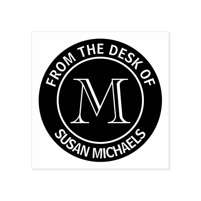 Caucho Sello de goma monograma (Impresión)