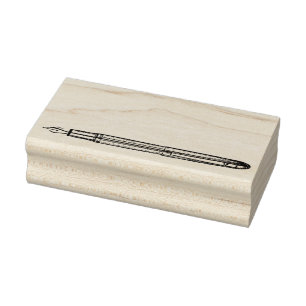 Caucho Sello de goma montado de madera de la pluma