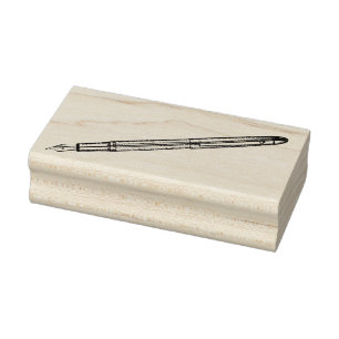 Caucho Sello de goma montado de madera de la pluma