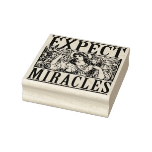 Caucho Sello de goma montado Expect Miracles 2,5"