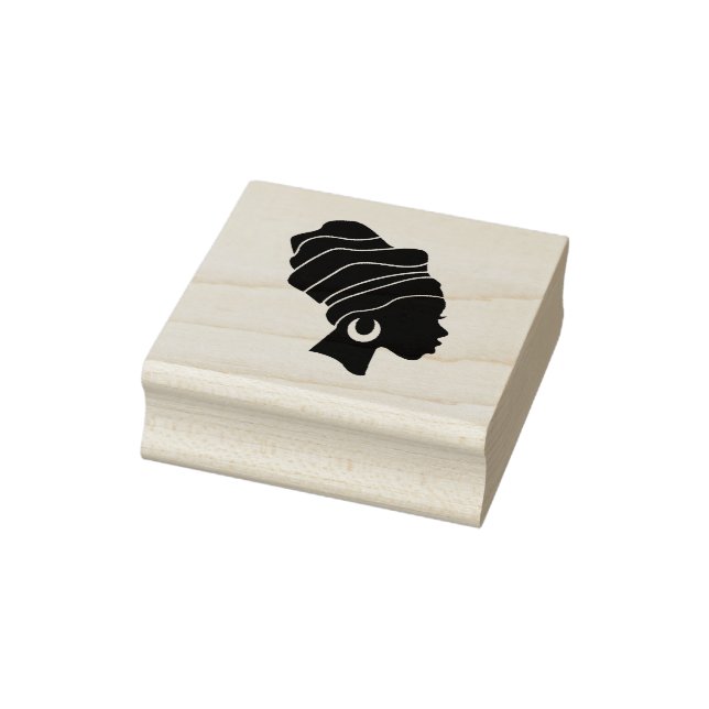Caucho Sello de goma para mujer negra (Sello)