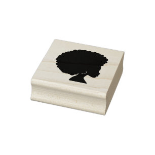 Caucho Sello de goma para mujer negra