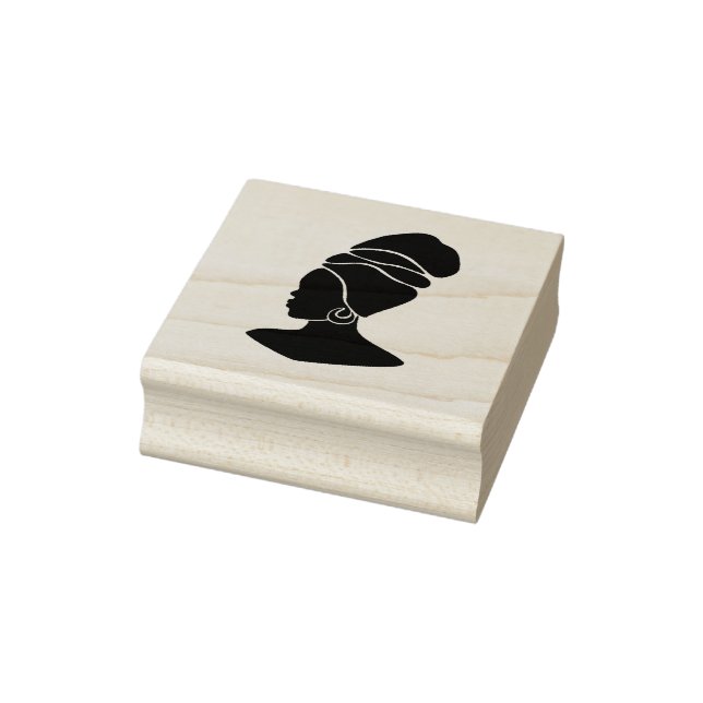 Caucho Sello de goma para mujer negra (Sello)