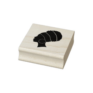 Caucho Sello de goma para mujer negra