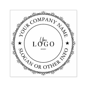 Caucho Sello de goma personalizado con logotipo de su emp