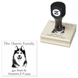 Caucho Sello de goma personalizado Happy Husky