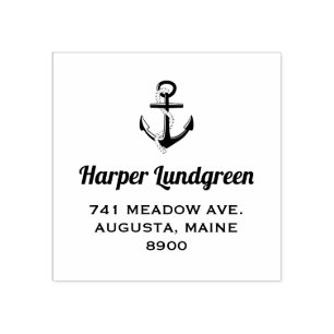 Caucho Sello de goma personalizado náutico del ancla